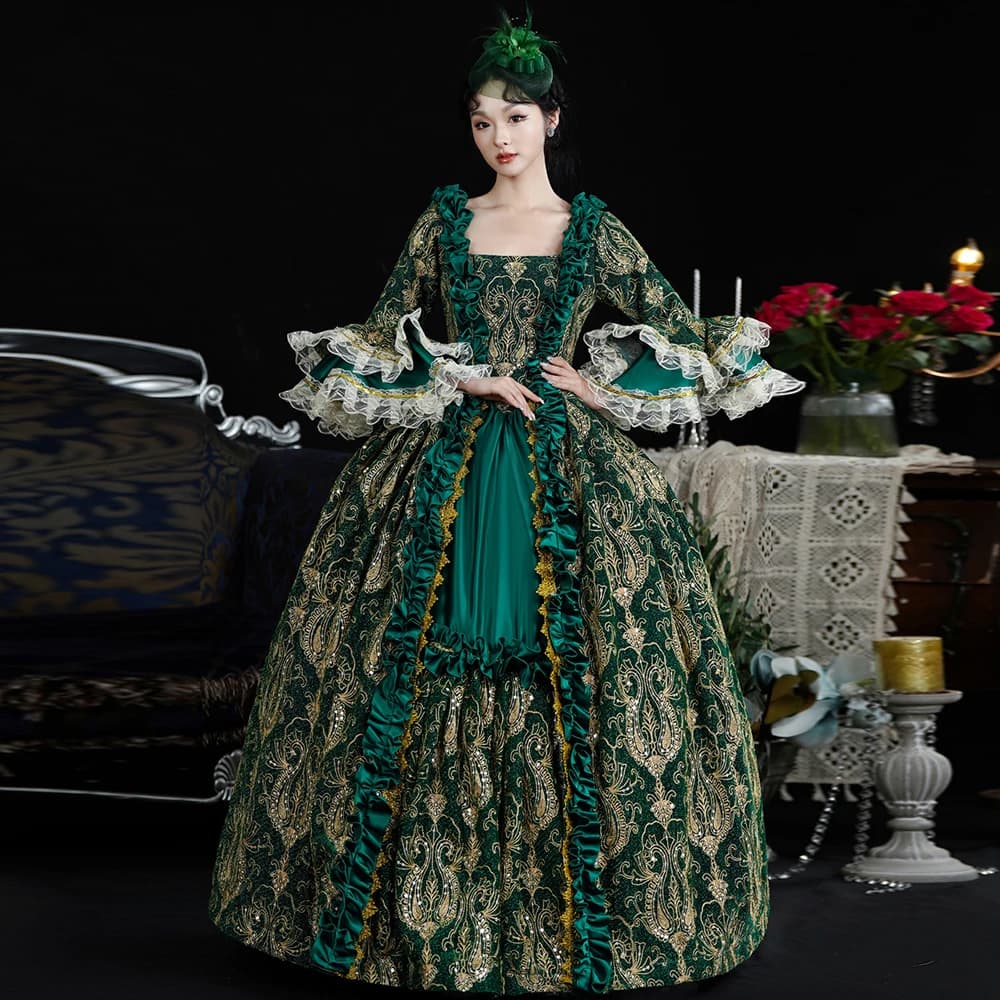 Rococo Baroque Marie Antoinette Ball Gown 18th Century Renaissance Historical Period Victorian Dress for Women
