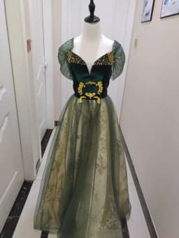 2026 Vocal Art Exam, Piano Performance, bel canto Solo Performance Dress, Ink Green Velvet Fashion Evening Dress, Female Host