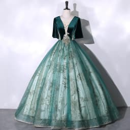 2026 Vocal Art Exam, Piano Performance, bel canto Solo Performance Dress, Ink Green Velvet Fashion Evening Dress, Female Host
