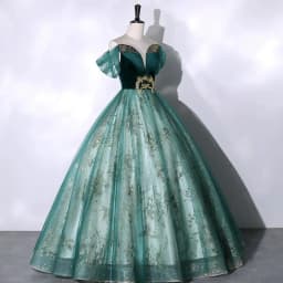 2026 Vocal Art Exam, Piano Performance, bel canto Solo Performance Dress, Ink Green Velvet Fashion Evening Dress, Female Host