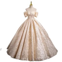 Champagne French Engagement Toast Dress, Bride's Evening Gown, Women's New High-end One Shoulder Coming of Age Princess Dress