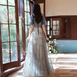 Banquet Elegant Evening Dress 2026 New Art Exam Vocal Starry Sky Dress Female Birthday Adult Party Dress Customization