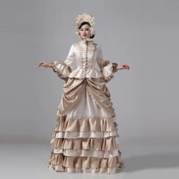 Customized Women Victorian Bustle Satin Dresses Historical Edwardian Ball Gown Holiday Fantasy Costume