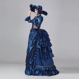 Customized Women Victorian Bustle Satin Dresses Historical Edwardian Ball Gown Holiday Fantasy Costume