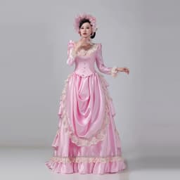 Customized Women Victorian Bustle Satin Dresses Historical Edwardian Ball Gown Holiday Fantasy Costume