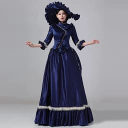 Customized Women Victorian Bustle Satin Dresses Historical Edwardian Ball Gown Holiday Fantasy Costume