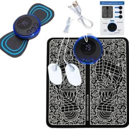 EMS Neck Massager Electric Muscle Stimulator Cervical Sticker Massage Patch Low Frequency Pulse Pads Body Pain Relief Masajeador