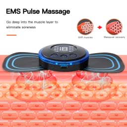 EMS Neck Massager Muscle Stimulator Electric Cervical Spine Massage Patch Low Frequency Pulse Massage Pad Pain Relief Relaxation