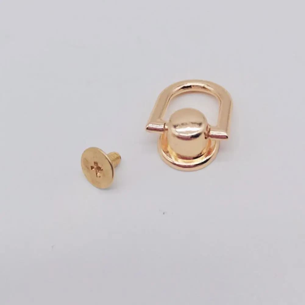 D Rings for Purse Making 4pcs Rotatable D Rings with Screws Purse Making Hardware Set Diy Leatherwork Craft Bag for Wallets