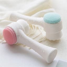 Face Cleaning Massage Brushes Face Wash Product Skin Care Tool Double Side Silicone 3D Face Cleansing Brush Portable