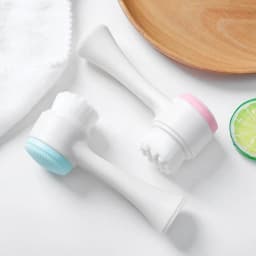 Face Cleaning Massage Brushes Face Wash Product Skin Care Tool Double Side Silicone 3D Face Cleansing Brush Portable