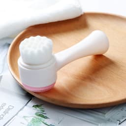 Face Cleaning Massage Brushes Face Wash Product Skin Care Tool Double Side Silicone 3D Face Cleansing Brush Portable