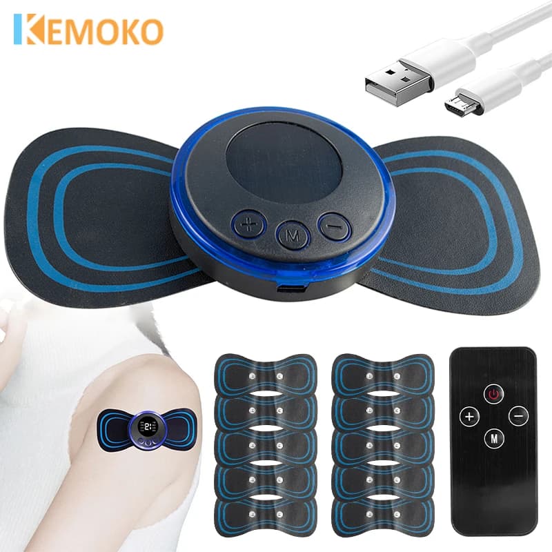 Electric Neck Massager EMS Muscle Massage Stimulator Instrument Back Cervical Calf Patches Pain Joints Low Frequency Massager