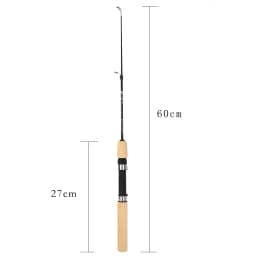 60 80 100CM Mini Telescopic Ice Fishing Rod Portable Carbon Fiber River Shrimp Carp Fishing Pole Winter Fishing Rod Tackle Pesca
