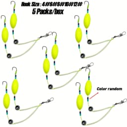 TAKBAS 5Packs Reverse Off-Bottom Double Hook Rig Set: Ideal for European Carp Fishing, Bypass Weeds, Stones & Silt