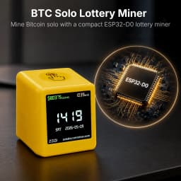 NMMiner Smart TV ESP32 BTC Solo Lottery Low Power Consumption Hashrate 1060KH/s for Computer Nerd Gift Home Desktop Clock