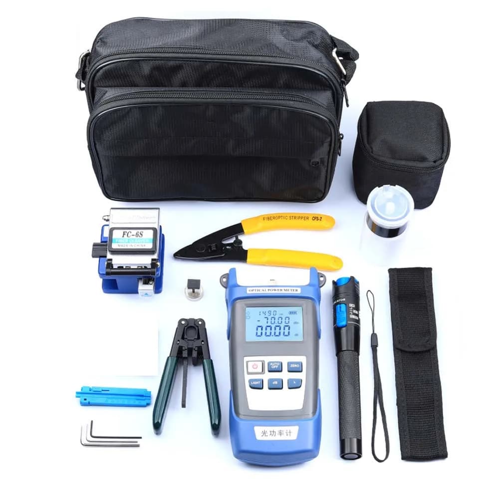 Fiber Optic Cold Splice Hot Melt FTTH Tool Set kit Optical Power Meter All-in-one Machine Wire Clamp Cleaver