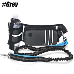 Bungee Waist Leash for Dog, Walking Running Belt for Medium & Large Dogs, Fanny Pack for Walker Training Hiking Jogging