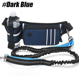 Bungee Waist Leash for Dog, Walking Running Belt for Medium & Large Dogs, Fanny Pack for Walker Training Hiking Jogging