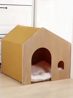 Solid Wood Pet Dog House All-Season Indoor/Outdoor Rainproof Dog House for Dogs Dog Shelter