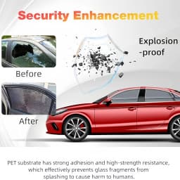 Nano Ceramic Car Window Film Heat Block UV Protection Privacy Energy Saving Static Cling Removable for Auto Truck Glass