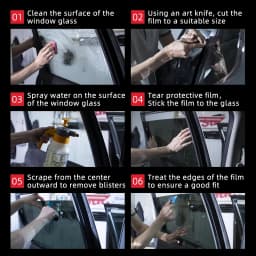Nano Ceramic Car Window Film Heat Block UV Protection Privacy Energy Saving Static Cling Removable for Auto Truck Glass
