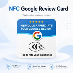 NTAG215 Programmable NFC Desktop Card 13.56MHz Square & Round Self‑Adhesive PVC NFC Tag for Google Menu Tap Table Access