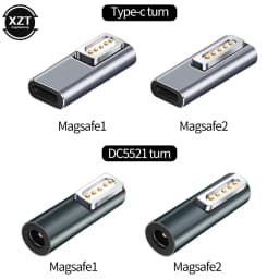 NEW Quality Magnetic USB C Adapter Type C to Magsaf* 2 /DC5521 to Magsaf1 Connector PD Quick Charge Adapter For MacBook Air/Pro
