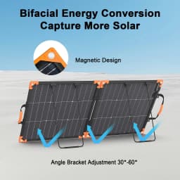 Bifacial Solar Panel Balkonkraftwerk100W/200W/400W 20V/40V Portable Foldable Solar Charger Generator Camping RV Boat Emergency