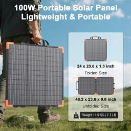 Bifacial Solar Panel Balkonkraftwerk100W/200W/400W 20V/40V Portable Foldable Solar Charger Generator Camping RV Boat Emergency
