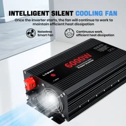 Car Power Inverter 1500W 2000W 2600W 6000W DC 12V To AC 120V Transformer with Dual Socket Charge,2×3.1A USB Port.