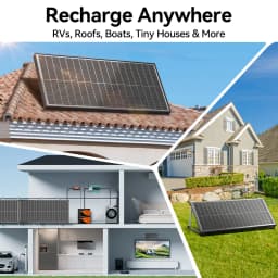 Rvpozwer 12.8V 400W/200W/100W Monocrystalline Solar Panel 18BB N-Type High Efficiency PV Power for Off-Grid Yard Roof Garden