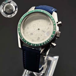39.7mm Men's Stainless Steel Case Moon Back Cover Case Fits VK63 64 Movement Case Watch Accessories Fit 20mm Strap Function