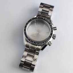 39.7mm Men's Stainless Steel Case Moon Back Cover Case Fits VK63 64 Movement Case Watch Accessories Fit 20mm Strap Function