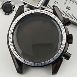 39.7mm Men's Stainless Steel Case Moon Back Cover Case Fits VK63 64 Movement Case Watch Accessories Fit 20mm Strap Function