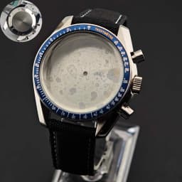 39.7mm Men's Stainless Steel Case Moon Back Cover Case Fits VK63 64 Movement Case Watch Accessories Fit 20mm Strap Function