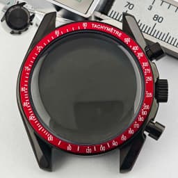 39.7mm Men's Stainless Steel Case Moon Back Cover Case Fits VK63 64 Movement Case Watch Accessories Fit 20mm Strap Function