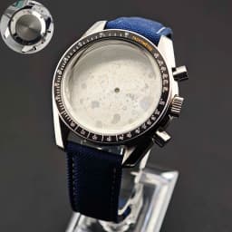 39.7mm Men's Stainless Steel Case Moon Back Cover Case Fits VK63 64 Movement Case Watch Accessories Fit 20mm Strap Function