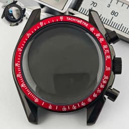 39.7mm Men's Stainless Steel Case Moon Back Cover Case Fits VK63 64 Movement Case Watch Accessories Fit 20mm Strap Function
