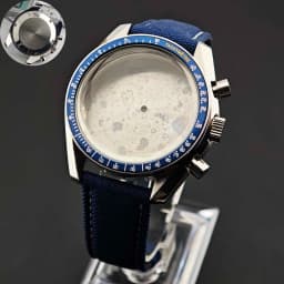 39.7mm Men's Stainless Steel Case Moon Back Cover Case Fits VK63 64 Movement Case Watch Accessories Fit 20mm Strap Function