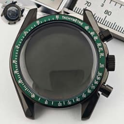 39.7mm Men's Stainless Steel Case Moon Back Cover Case Fits VK63 64 Movement Case Watch Accessories Fit 20mm Strap Function