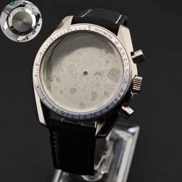 39.7mm Men's Stainless Steel Case Moon Back Cover Case Fits VK63 64 Movement Case Watch Accessories Fit 20mm Strap Function