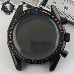 39.7mm Men's Stainless Steel Case Moon Back Cover Case Fits VK63 64 Movement Case Watch Accessories Fit 20mm Strap Function