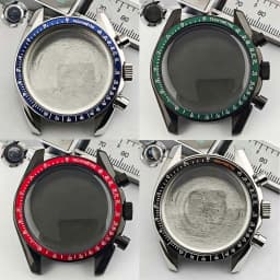39.7mm Men's Stainless Steel Case Moon Back Cover Case Fits VK63 64 Movement Case Watch Accessories Fit 20mm Strap Function
