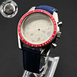 39.7mm Men's Stainless Steel Case Moon Back Cover Case Fits VK63 64 Movement Case Watch Accessories Fit 20mm Strap Function