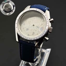 39.7mm Men's Stainless Steel Case Moon Back Cover Case Fits VK63 64 Movement Case Watch Accessories Fit 20mm Strap Function