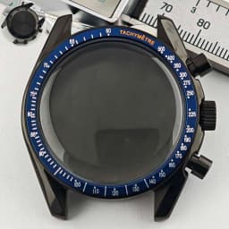 39.7mm Men's Stainless Steel Case Moon Back Cover Case Fits VK63 64 Movement Case Watch Accessories Fit 20mm Strap Function