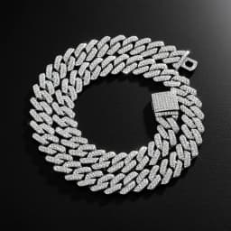 Fashion Hip Hop Square 14MM Cuban Link Necklace Men Gold Color Women Rhinestone Iced Out Cuban Chain Punk Jewelry Necklaces Gift
