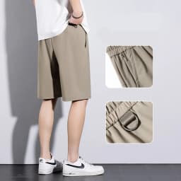 Big Size 9XL Men's Ice Silk Shorts Knee Length Bermuda Male Plus Large Quick Dry Sport Cool Elastic Summer Light Golf Sweatshort