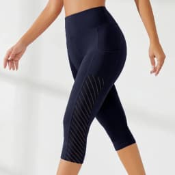 Sport Shorts cropped pants Female Fitness Nudity High Waist Hip Lift Running Yoga Side Pockets Tights Quick Dry Gym Sportswear